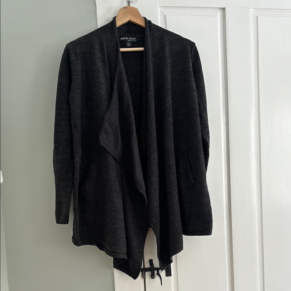 Barefoot Dreams - Charcoal Open Front Sweater